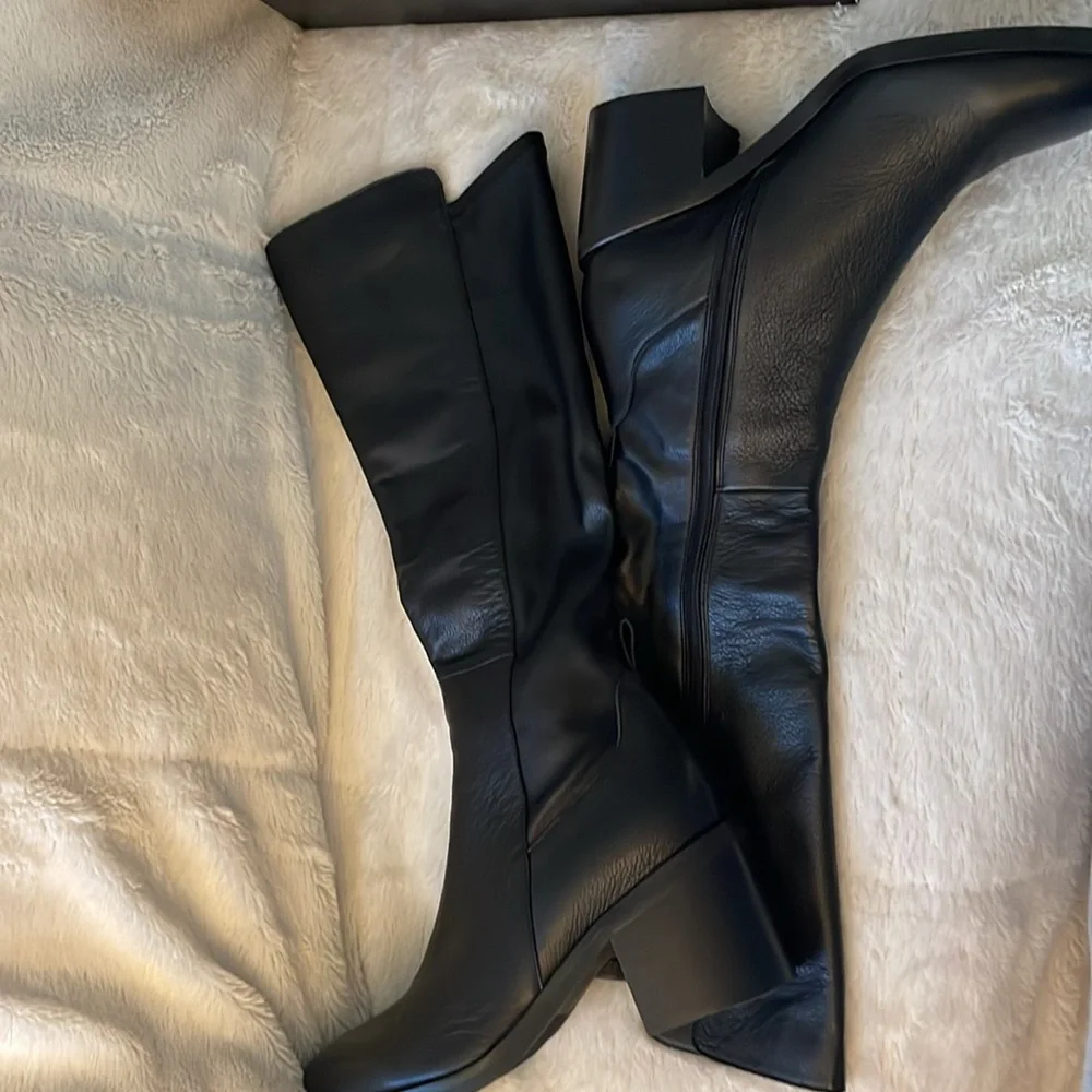 NWT Anthropologie SILENT D NEEM Black Leather Boot - Picture 10 of 14